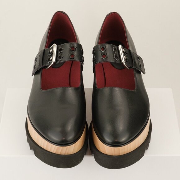 Stella McCartney Elyse Star-Studded Platform Mary Janes, Midnight Black, EU 40 - Picture 3 of 12